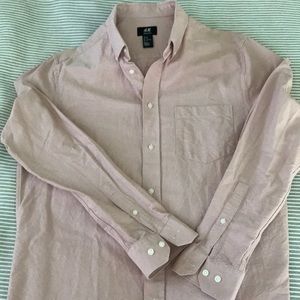H&M Regular fit Oxford Medium pink shirt
